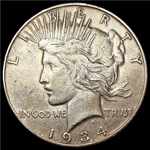 1934-S Silver Peace Dollar CLOSELY UNCIRCULATED