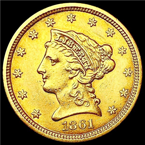 1861 $2.50 Gold Quarter Eagle HIGH GRADE