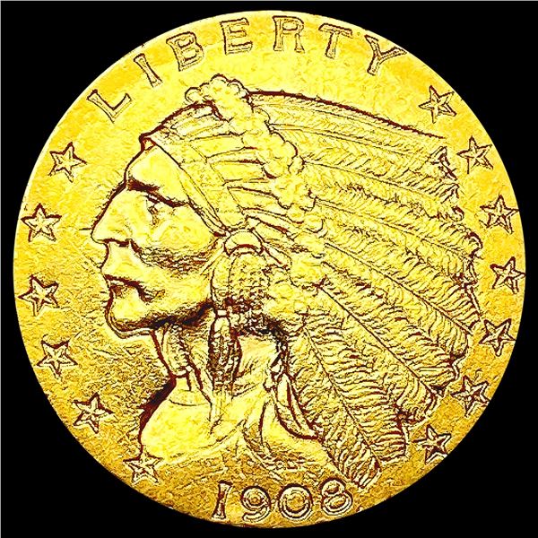 1908 $2.50 Gold Quarter Eagle CLOSELY UNCIRCULATED