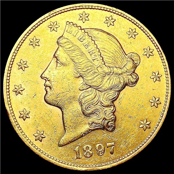 1897 $20 Gold Double Eagle CHOICE AU
