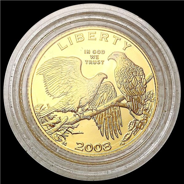 2008-W US .25oz Gold Commem $5 GEM PROOF
