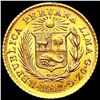 Image 2 : 1912 Peru .0471oz Gold 1/5 Libra GEM BU