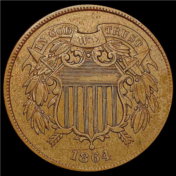 1864 Two Cent Piece CLOSELY UNCIRCULATED
