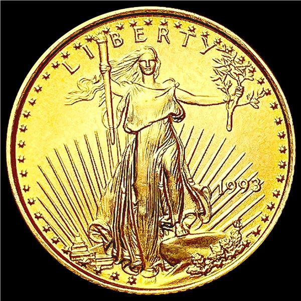 1993 US 1/10oz Gold $5 Eagle SUPERB GEM BU