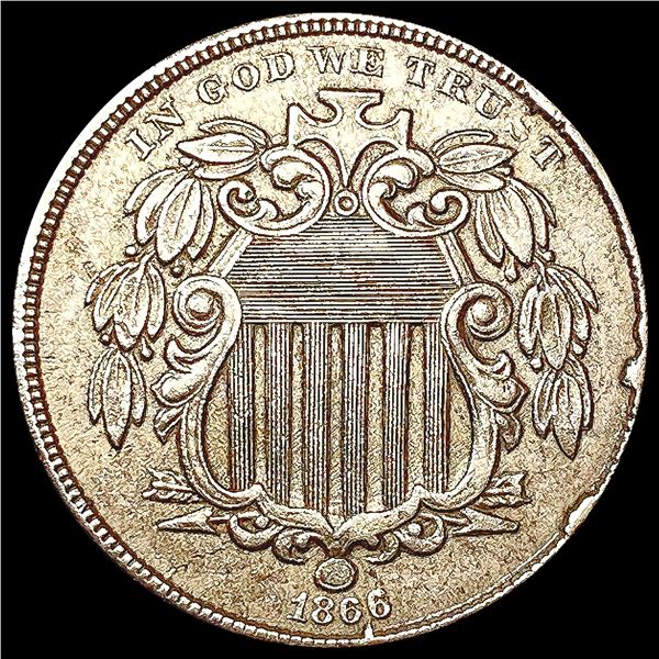 1866 Rays Shield Nickel CLOSELY UNCIRCULATED