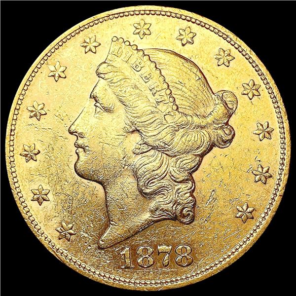 1878 $20 Gold Double Eagle CHOICE AU