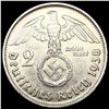 Image 2 : 1938 Germany Silver 2 Reichs Mark CHOICE AU