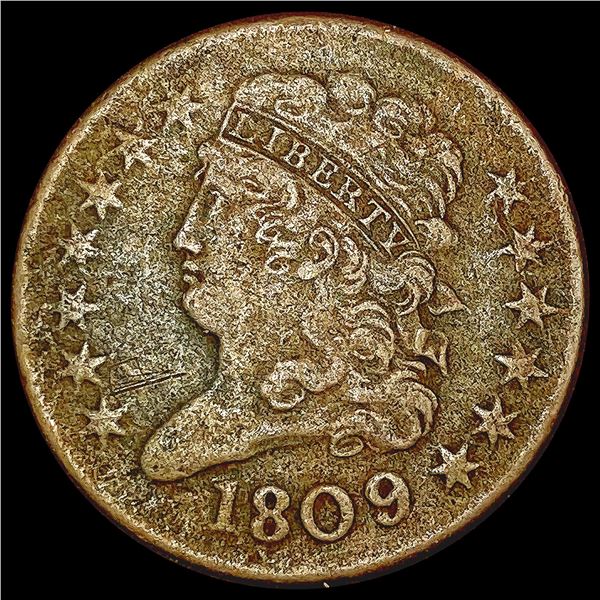 1809 Classic Head Half Cent NICELY CIRCULATED