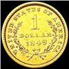 Image 2 : 1849 Rare Gold Dollar CLOSELY UNCIRCULATED