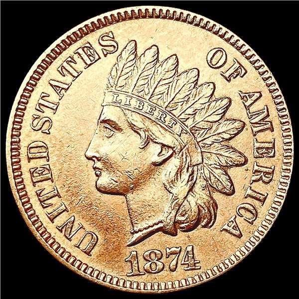 1874 Indian Head Cent CHOICE AU