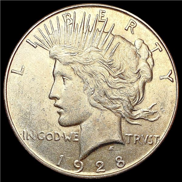 1928-S Silver Peace Dollar CHOICE AU
