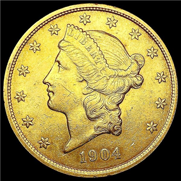 1904 $20 Gold Double Eagle CHOICE AU