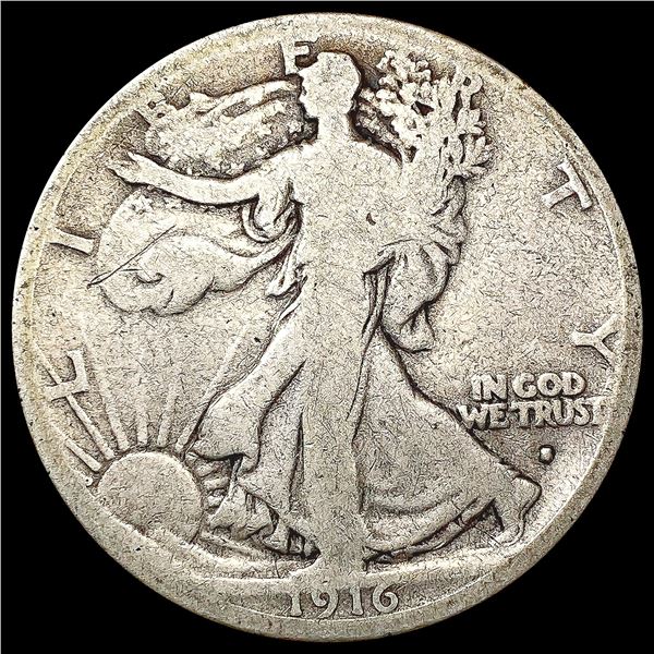 1916-S Walking Liberty Half Dollar NICELY CIRCULAT