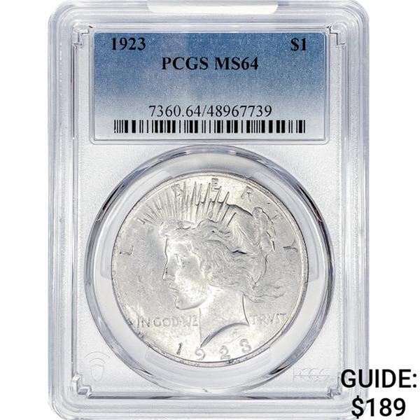1922 Silver Peace Dollar PCGS MS64