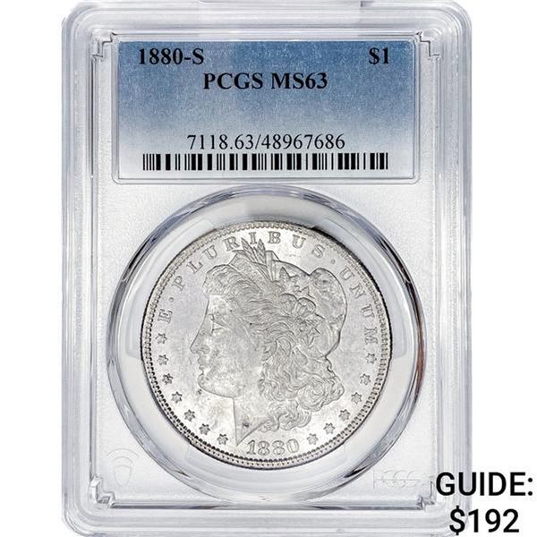 1880-S Morgan Silver Dollar PCGS MS63