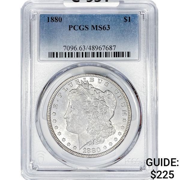 1880 Morgan Silver Dollar PCGS MS63