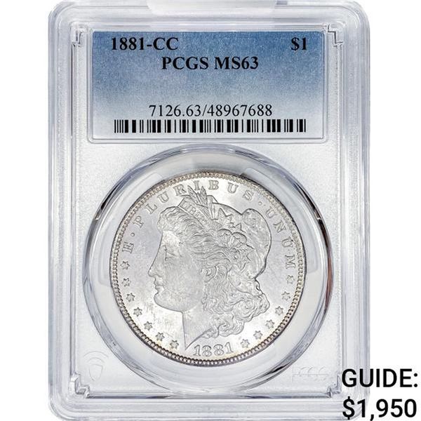 1881-CC Morgan Silver Dollar PCGS MS63