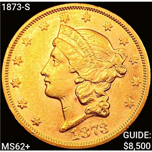 1873-S $20 Gold Double Eagle UNCIRCULATED +