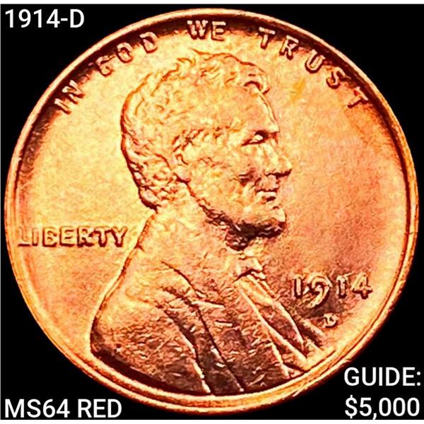 1914-D Wheat Cent CHOICE BU RD