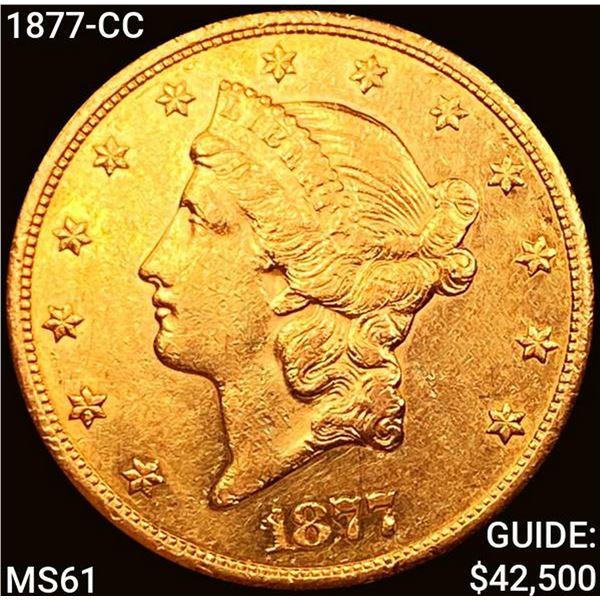 1877-CC $20 Gold Double Eagle UNCIRCULATED