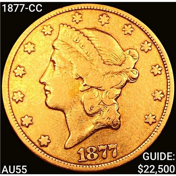 1877-CC $20 Gold Double Eagle CLOSELY UNCIRCULATED