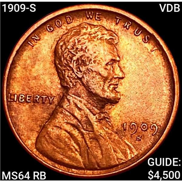 1909-S VDB Wheat Cent CHOICE BU RB