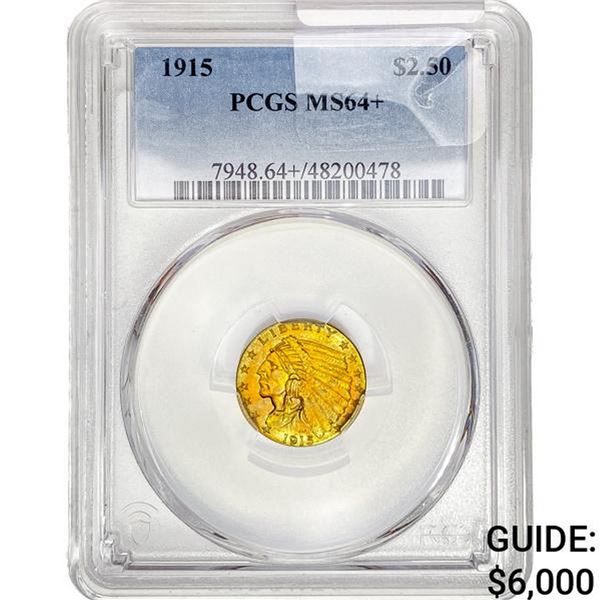 1915 $2.50 Gold Quarter Eagle PCGS MS64+