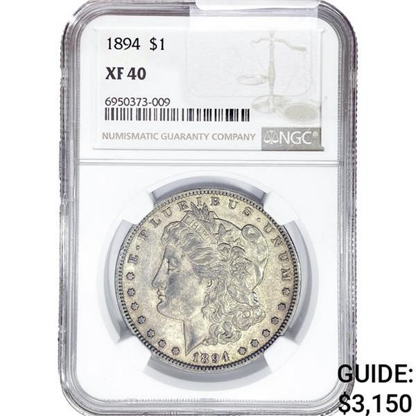 1894 Morgan Silver Dollar NGC XF40
