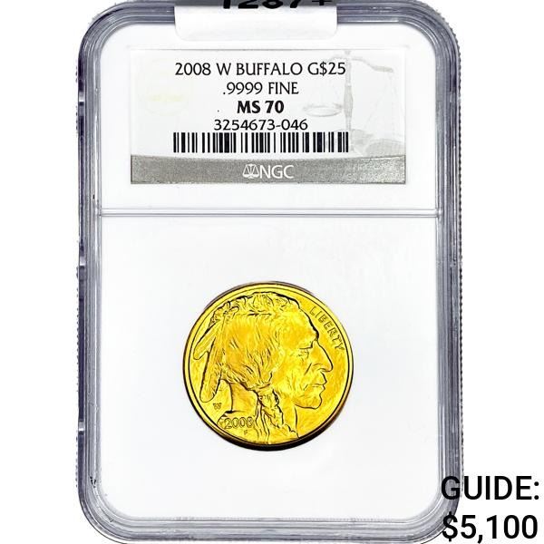 2008-W US 1/2oz Gold $25 Buffalo NGC MS70