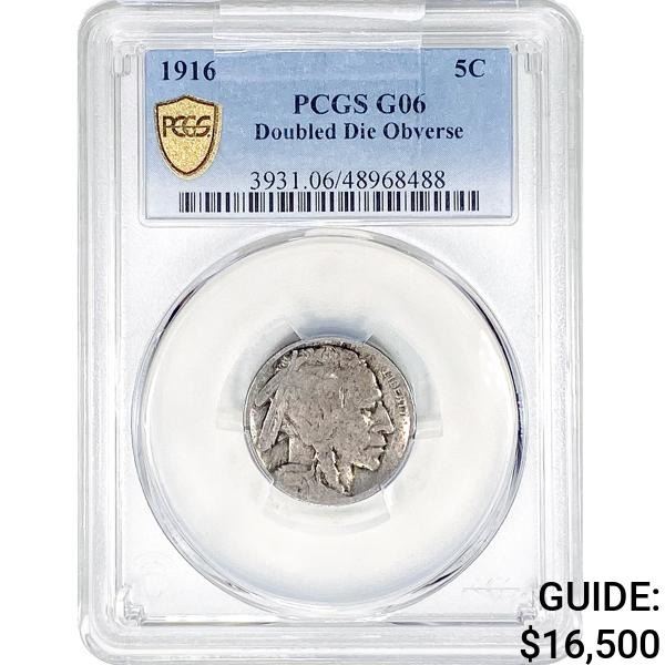 1916 Buffalo Nickel PCGS G06 DDO