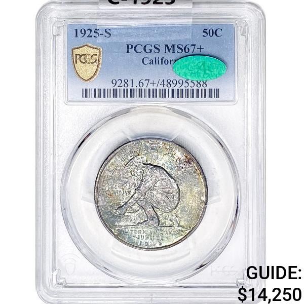 1925-S CAC Jubilee Half Dollar PCGS MS67+