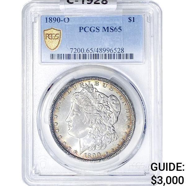 1890-O Morgan Silver Dollar PCGS MS65