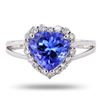 Image 1 : 2.40 ctw Tanzanite and 0.30 ctw Diamond 18K White Gold Ring