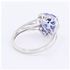 Image 3 : 2.40 ctw Tanzanite and 0.30 ctw Diamond 18K White Gold Ring