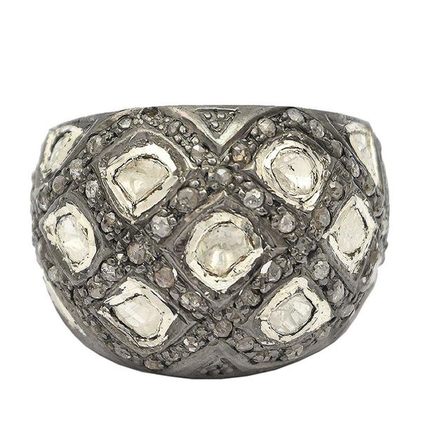 0.98 ctw Diamond Silver and Gold Ring