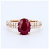 Image 1 : 3.54 ctw Ruby and 0.29 ctw Diamond 14K Rose Gold Ring