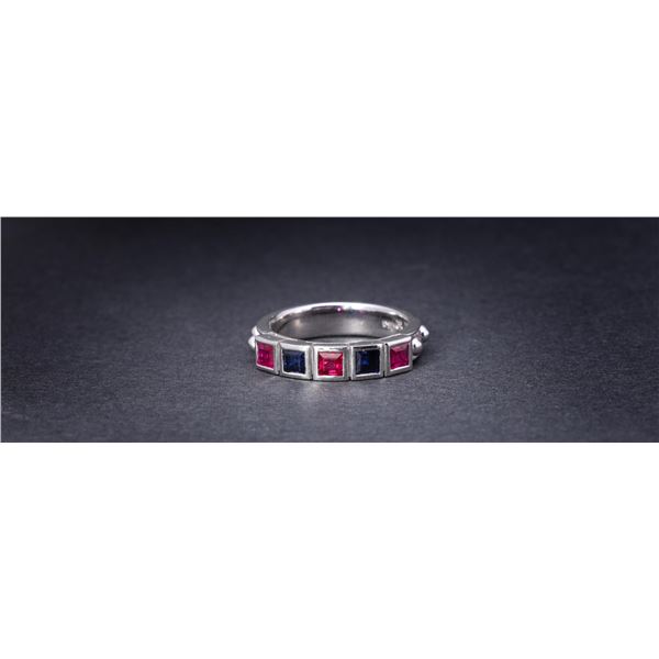 18k White Gold Half Loop Eternity Ring by Carlo Rici