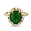 Image 1 : 4.12 ctw Emerald and 1.08 ctw Diamond 18K Yellow Gold Ring