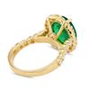 Image 3 : 4.12 ctw Emerald and 1.08 ctw Diamond 18K Yellow Gold Ring