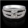 Image 1 : 1.01 ctw SI3 CLARITY CENTER Diamond Platinum Ring (1.54 ctw Diamonds) EGL USA CE