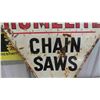 Image 3 : 1965 Homelite Chainsaw Sign - Metal 30" x 34"