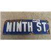 Image 1 : Ninth St Porcelain - WPG Early Street Sign 4.5" x 14"