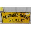 Image 1 : Fairbanks - Morse Scale Porcelain Sign 10" x 24" 