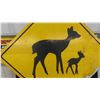 Image 2 : Deer Crossing Metal Sign 24" x 24"