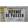 Image 1 : Defence Government Metal Sign 24'' x 16 1/2'' 