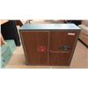 Image 1 : Blue Streak 'Ignition Service' Metal 2 Door Cabinet with Key 29'' x 32 1/2'' x 11''