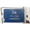 Image 2 : Railway Connect Metal 2 Sided Sign (29'' x 18'')  on Rail and Stand 