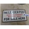 Image 1 : The Leader Post Porcelain Sign 6" x 12" 