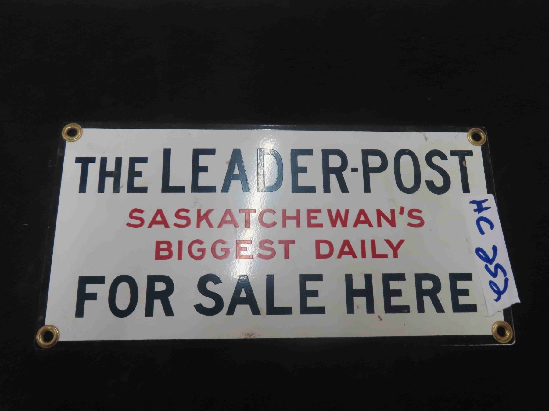 The Leader Post Porcelain Sign 6