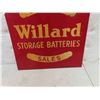 Image 8 : Willard's Vintage 2 Sided Metal Battery  Sign 23.5" x 24" 